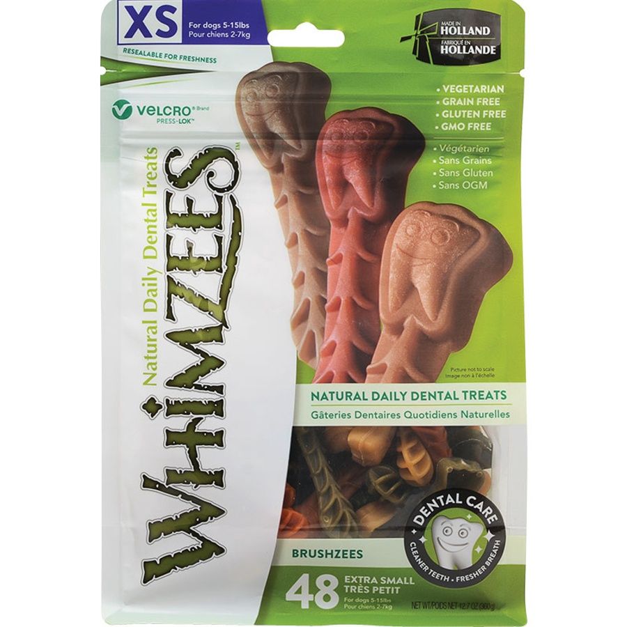 Whimzees Dog Brushzees Chew, Size: XSmall
