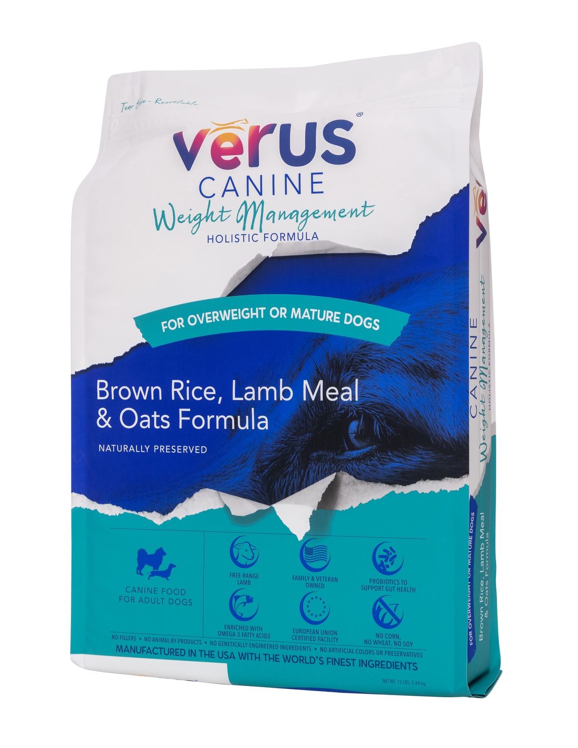 Verus Dog Weight Management Lamb &amp; Brown Rice, Size: 12lb