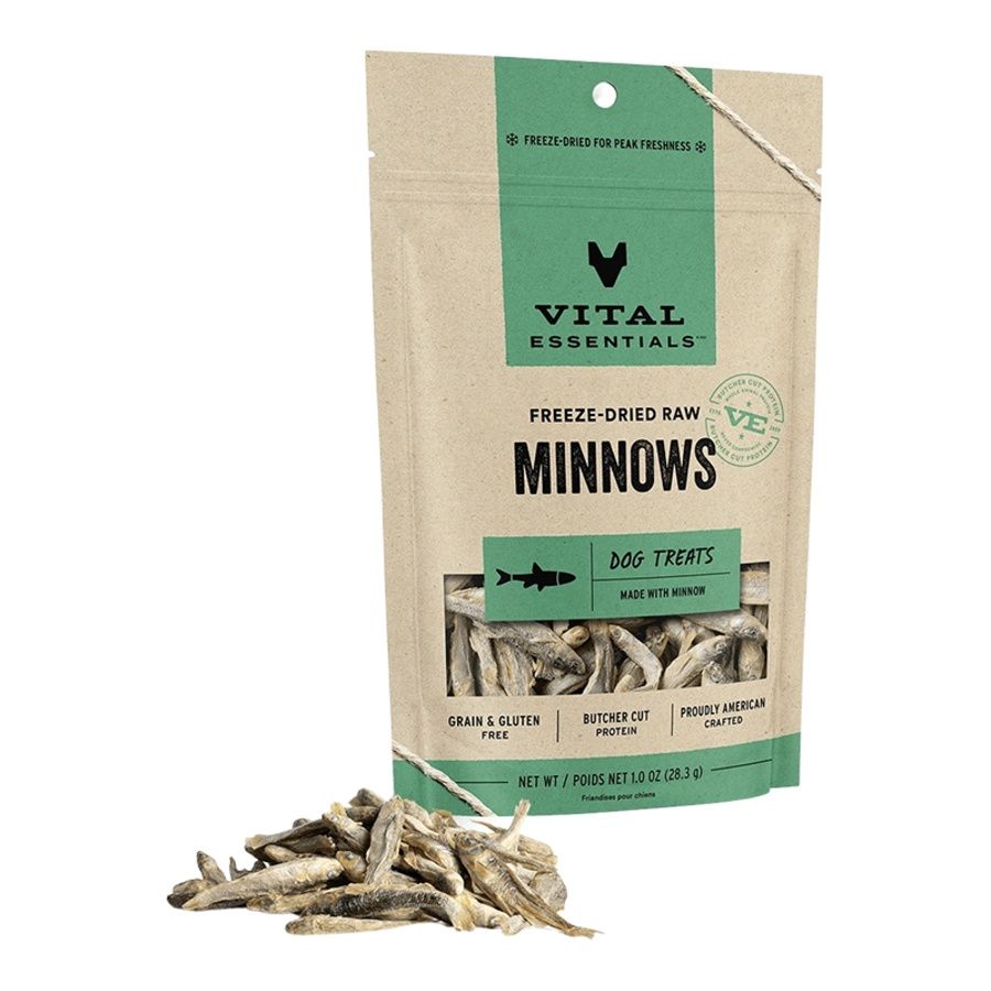 Vital Essentials Dog Freeze Dried Minnows, Size: 1oz