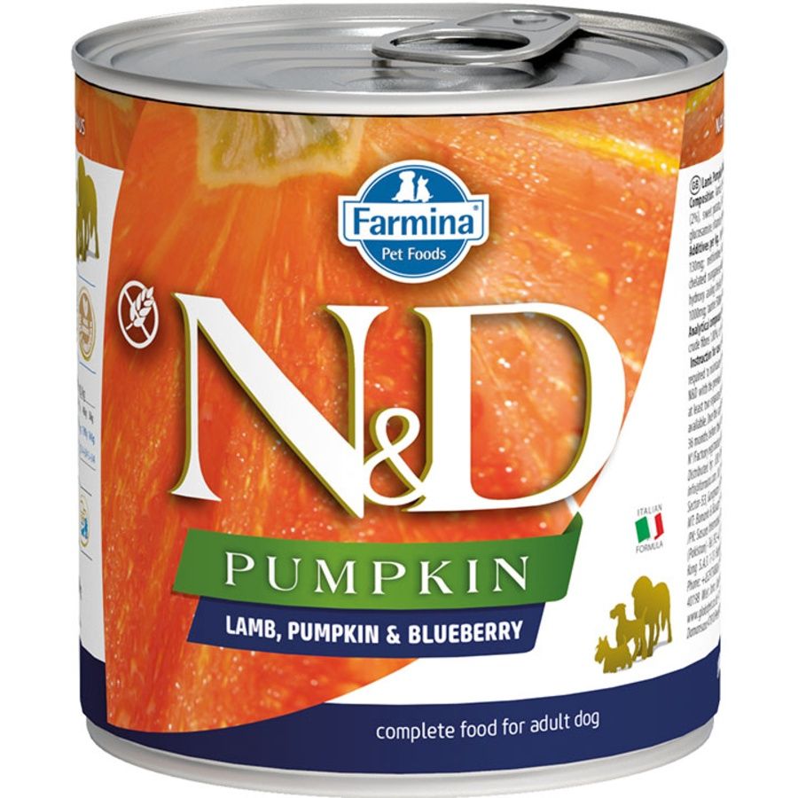 Farmina Dog Can Pumpkin Lamb Blueberry, Size: Single 10oz