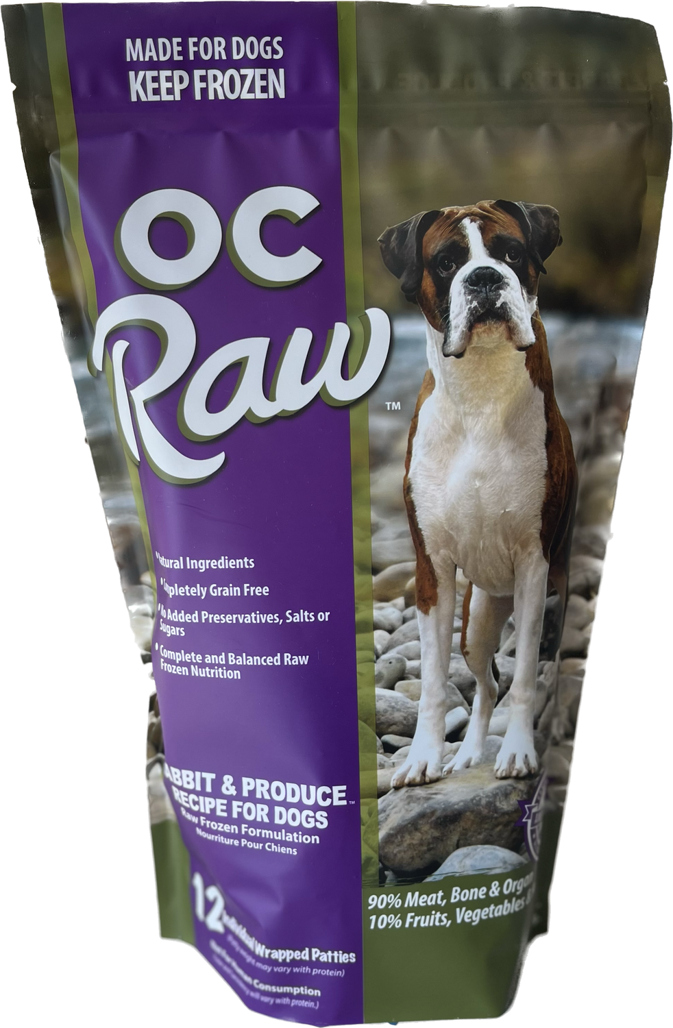 OC Raw Dog Frozen Rabbit, Size: 6lb Patties