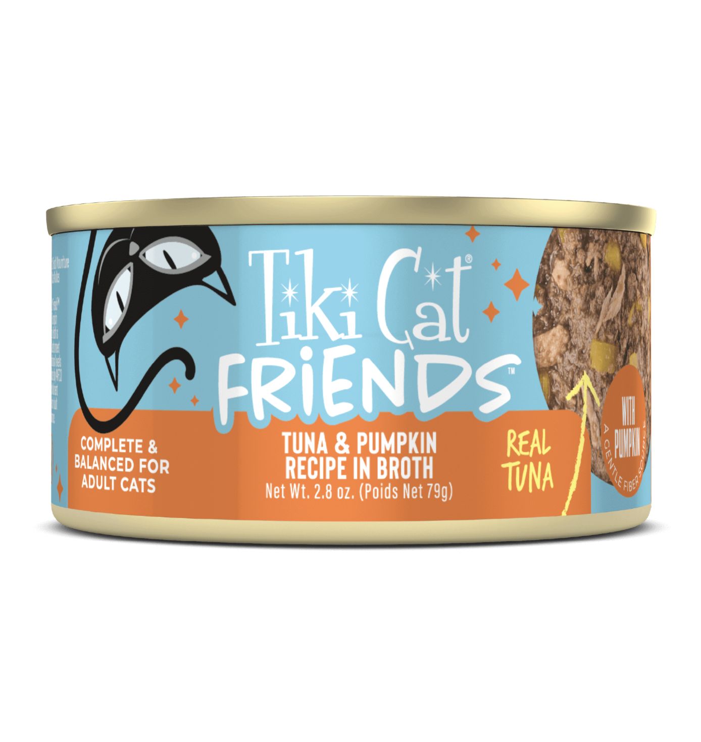 Tiki Cat Friends Minced Tuna &amp; Pumpkin in Broth 3oz