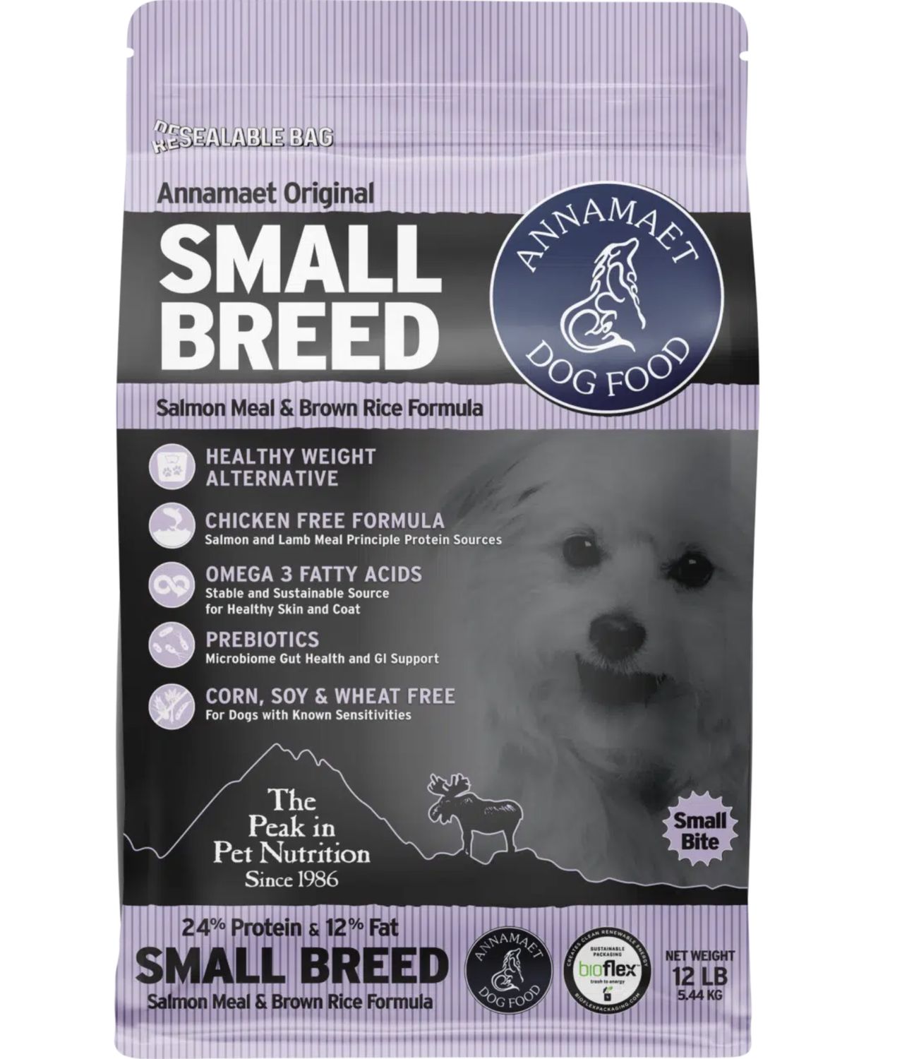 Annamaet Dog Original Small Breed Salmon &amp; Brown Rice, Size: 5lb