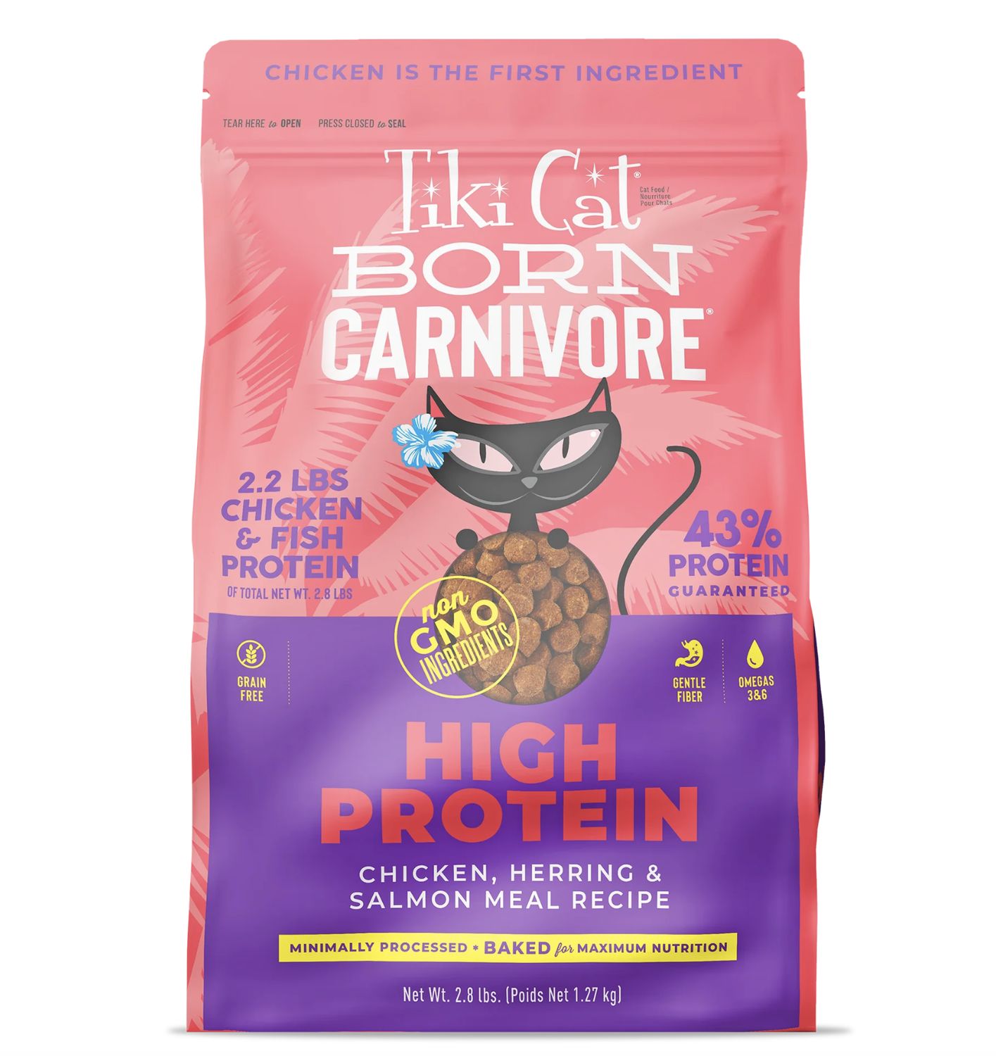 Tiki Cat Born Carnivore High Protein Chicken, Herring &amp; Salmon Meal 5.6lb
