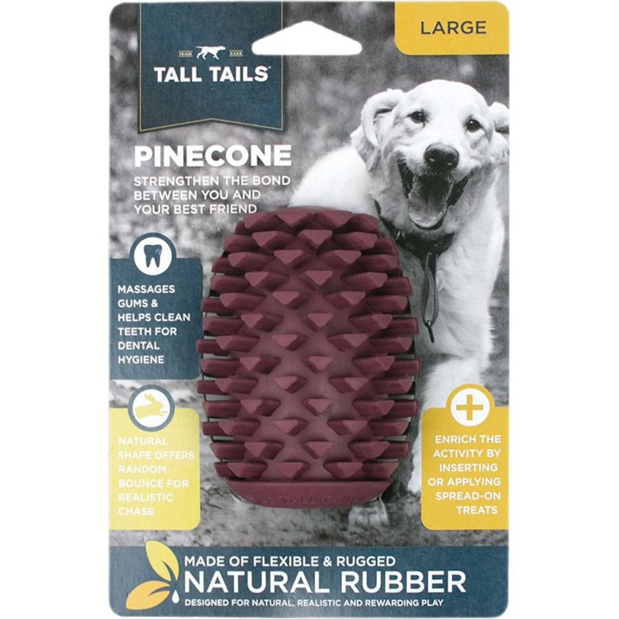 Tall Tails Dog Natural Rubber Toy Pinecone 4''