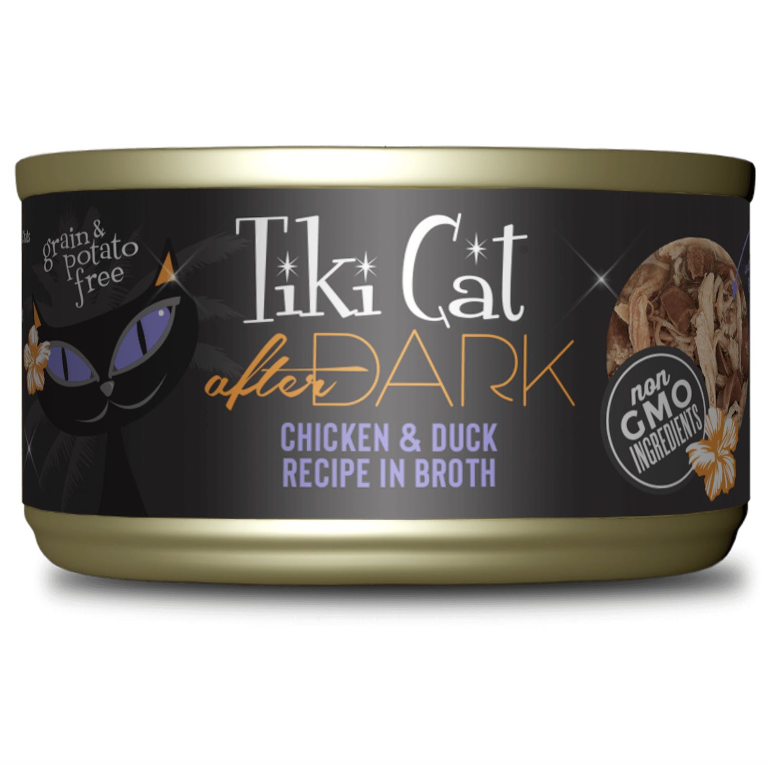 Tiki Cat After Dark Shredded Chicken &amp; Duck in Broth 5.5oz