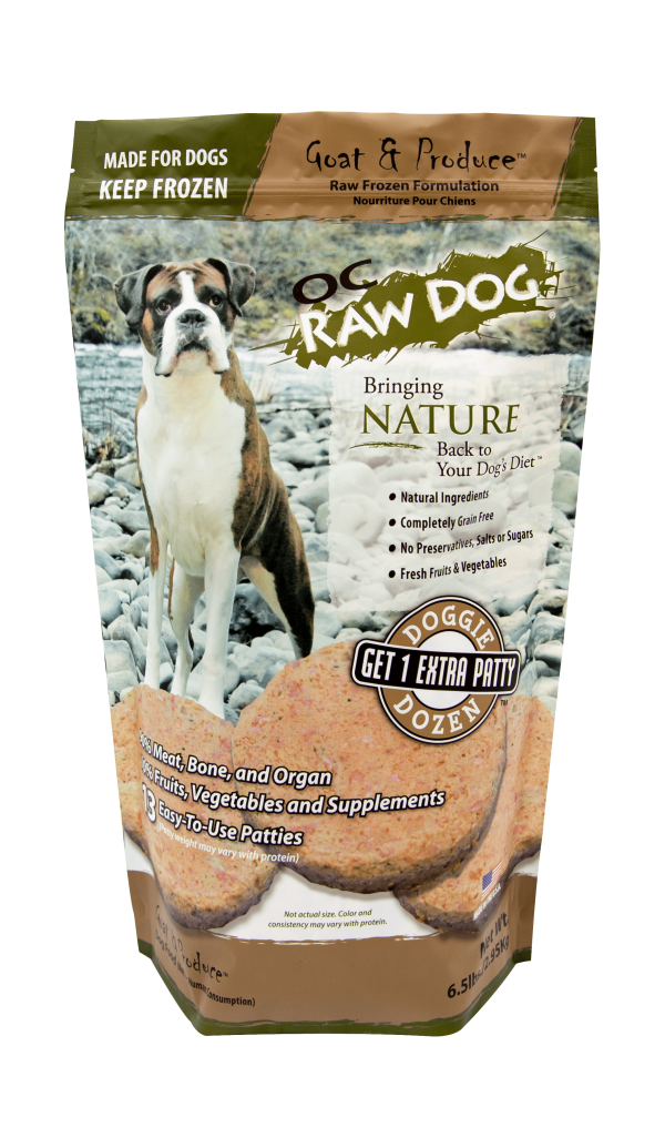 OC Raw Dog Frozen Goat, Size: 6lb Patties