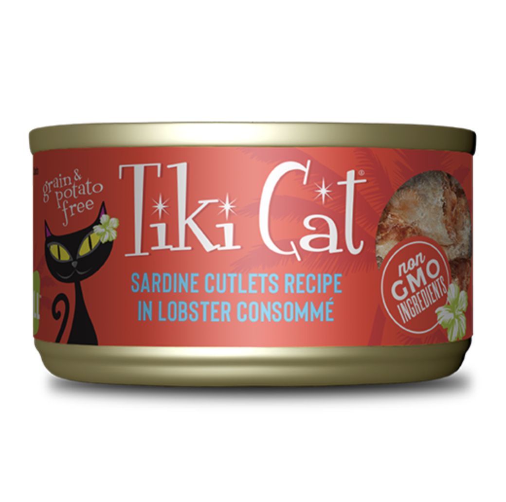 Tiki Cat Bora Bora Grill Sardine Cutlets in Lobster Consomme 2.8oz