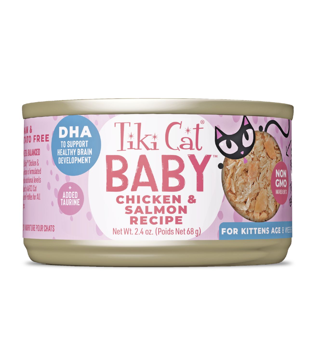 Tiki Cat Baby Kitten Chicken &amp; Salmon 2.4oz