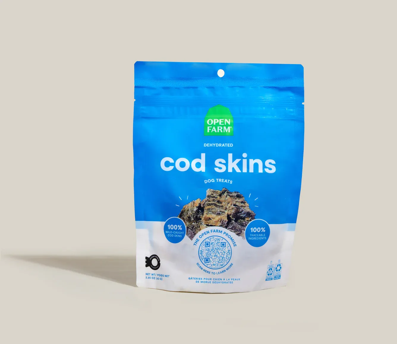 Open Farm Dog Dehydrated Cod Skins 2.25oz