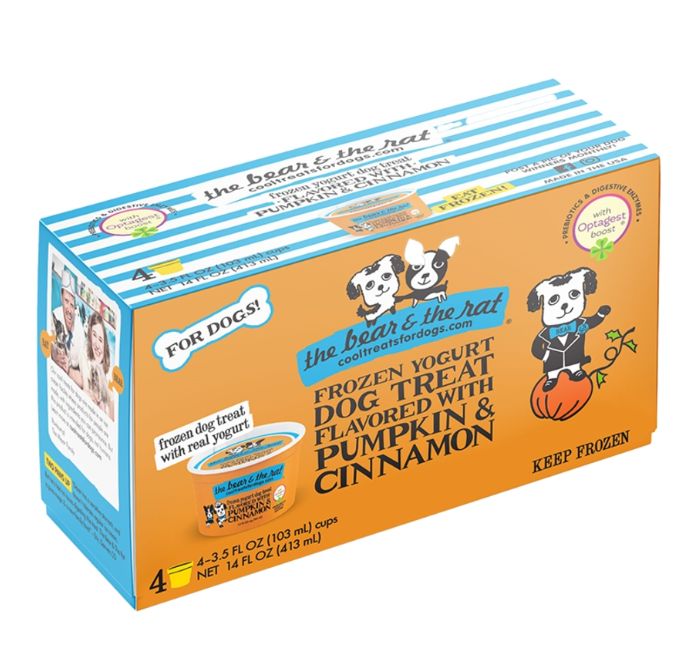 Bear &amp; Rat Dog Frozen Pumpkin &amp; Yogurt 3.5oz, Size: 4pk
