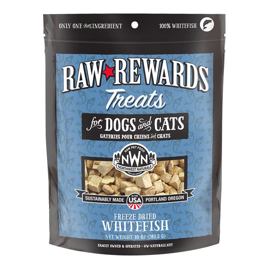 Northwest Naturals Dog &amp; Cat Freeze Dried Treats Whitefish Treat, Size: 10oz
