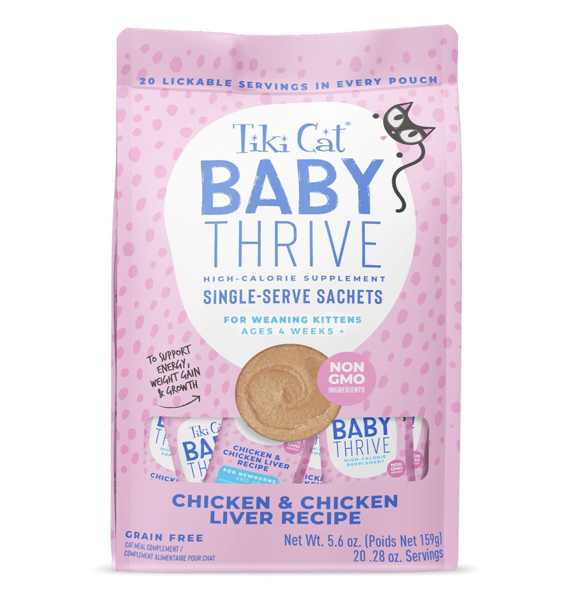 Tiki Cat Baby Thrive Chicken &amp; Chicken Liver 0.25oz 20 pack