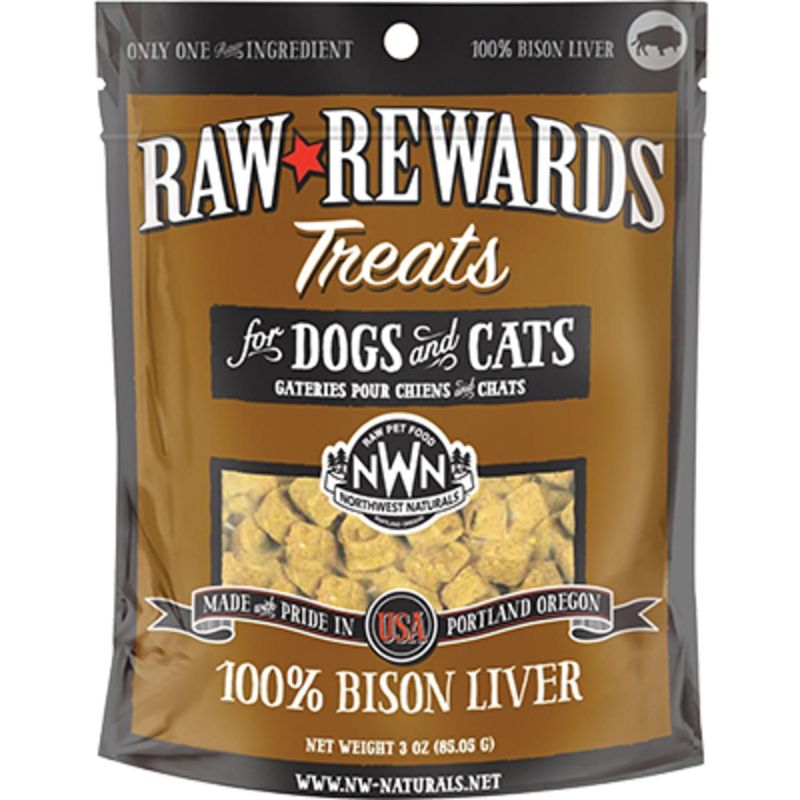 Northwest Naturals Dog Freeze Dried Treats Bison Liver 2.5oz