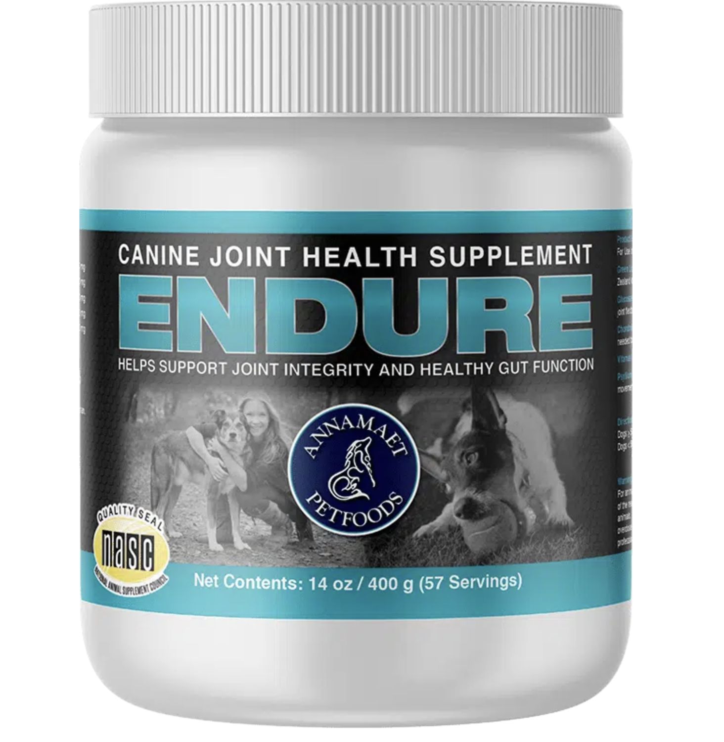 Annamaet Dog Endure Hip &amp; Joint Supplement, Size: 14oz