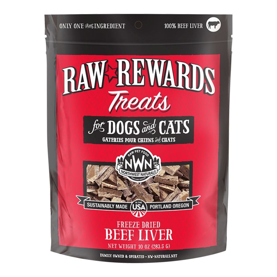 Northwest Naturals Dog &amp; Cat Freeze Dried Treats Beef Liver, Size: 10oz