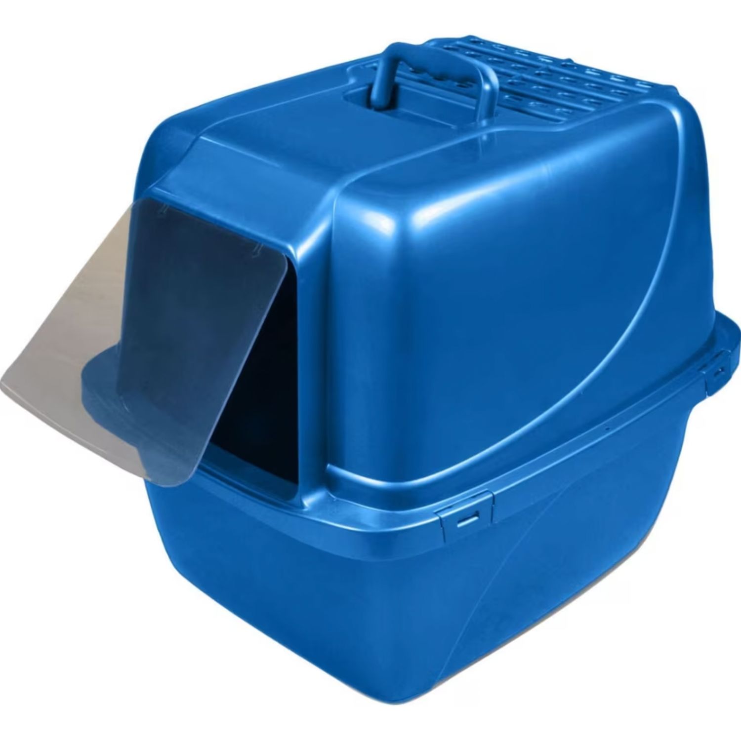 Van Ness Enclosed Cat Litter Pan Extra Giant Blue