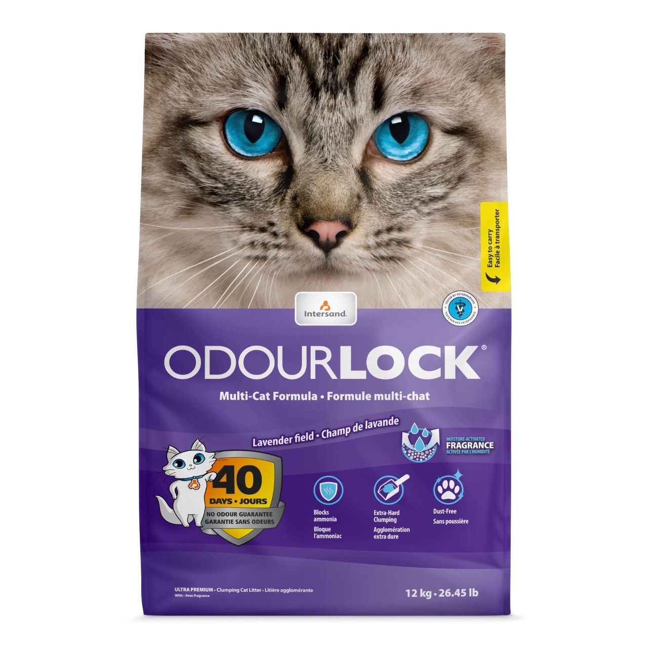 Intersand Odorlock Cat Litter Lavender, Size: 13lb