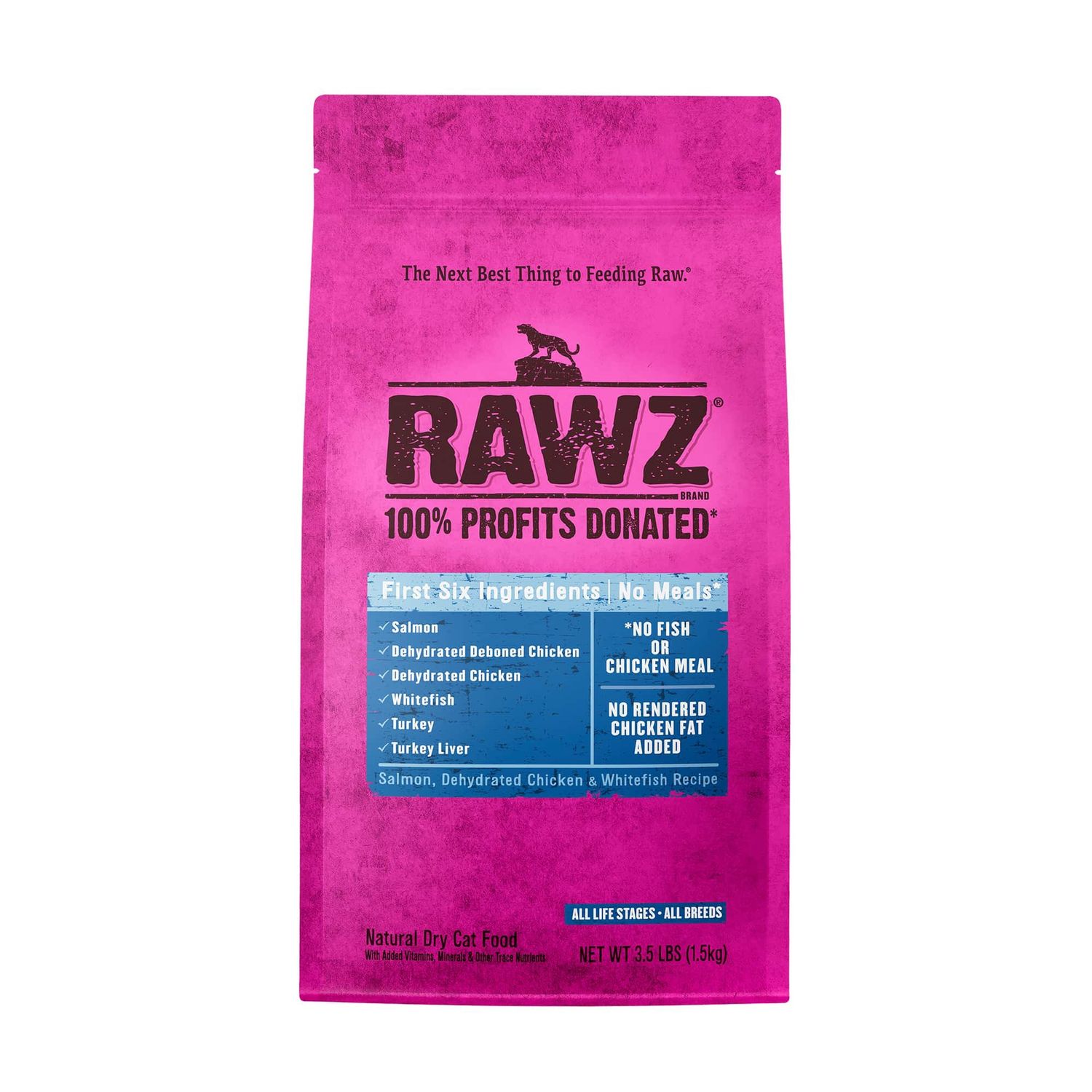 Rawz Cat Salmon, Dehydrated Chicken &amp; Whitefish, Size: 3.5lb