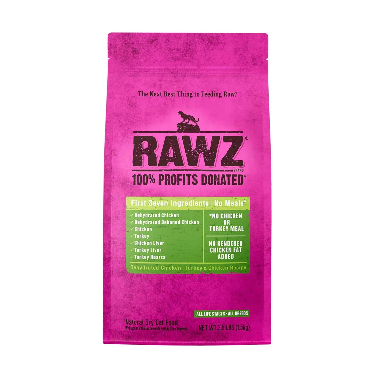 Rawz Cat Dehydrated Chicken, Turkey &amp; Chicken, Size: 7.8lb