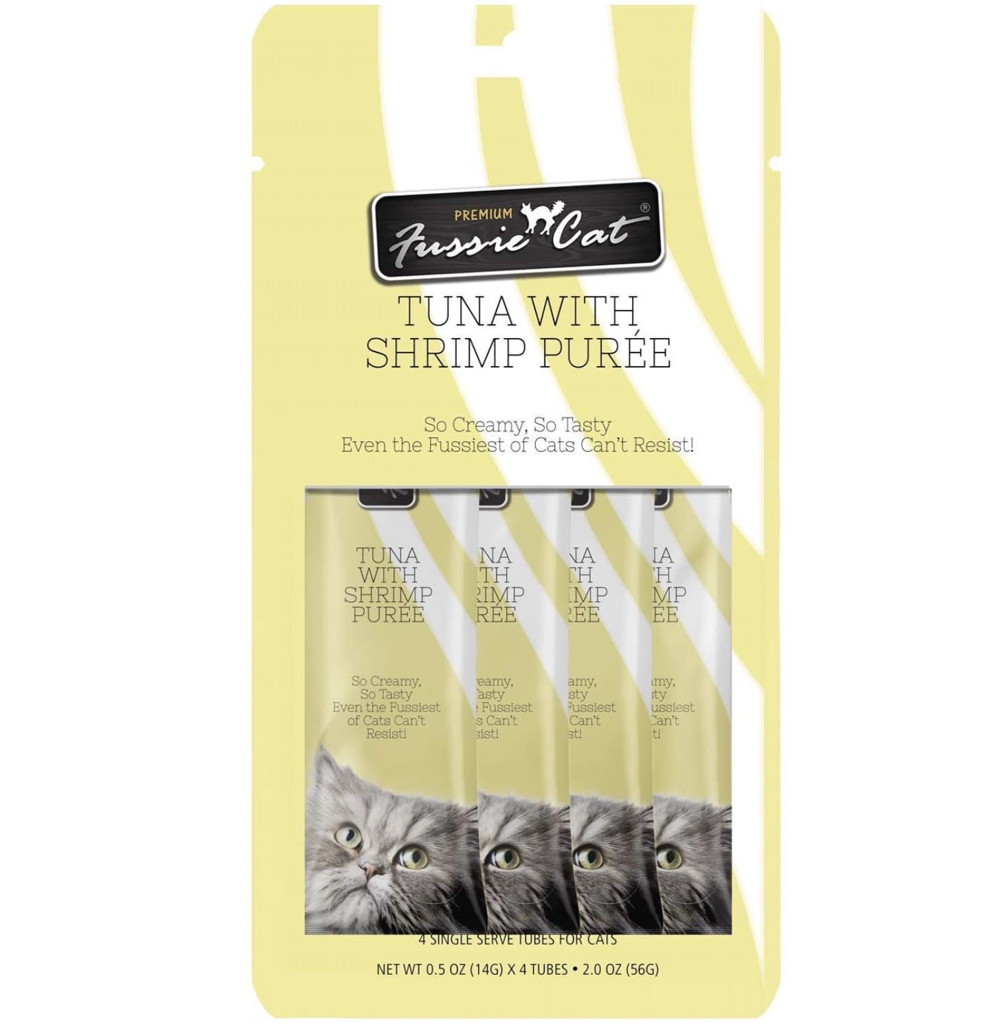 Fussie Cat Puree Tuna &amp; Shrimp, Size: 2oz 4pk