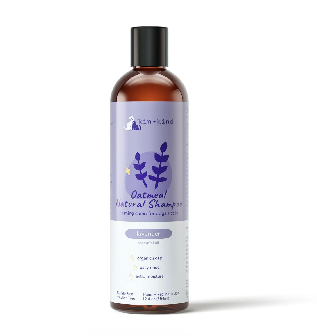 kin+kind Dog &amp; Cat Oatmeal Shampoo Lavender 12oz