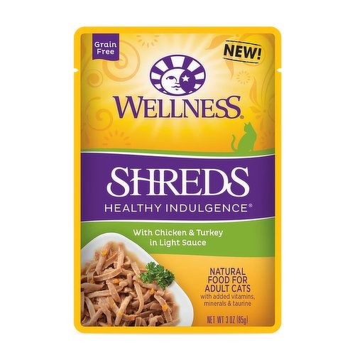 Wellness Cat Shreds Chicken &amp; Turkey 3oz, Amount: single