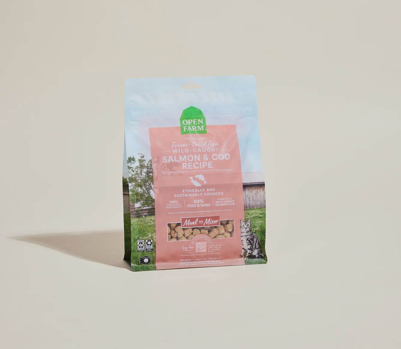 Open Farm Cat Freeze Dried Raw Morsels Salmon &amp; Cod, Size: 3.5oz