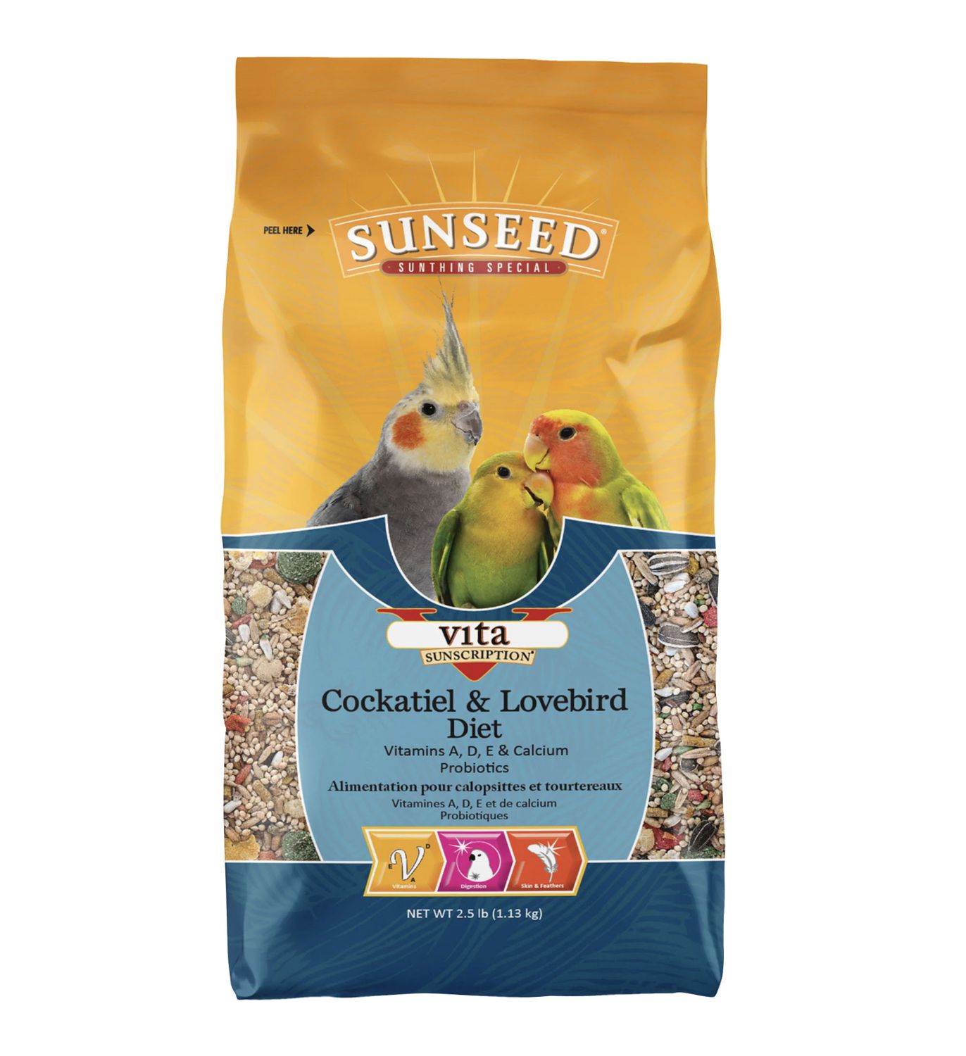 Sunseed Vita Cockatiel &amp; Lovebird Diet 2.5lb