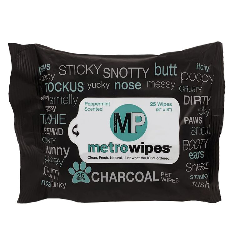 Metro Paws Pet Wipes Charcoal Peppermint