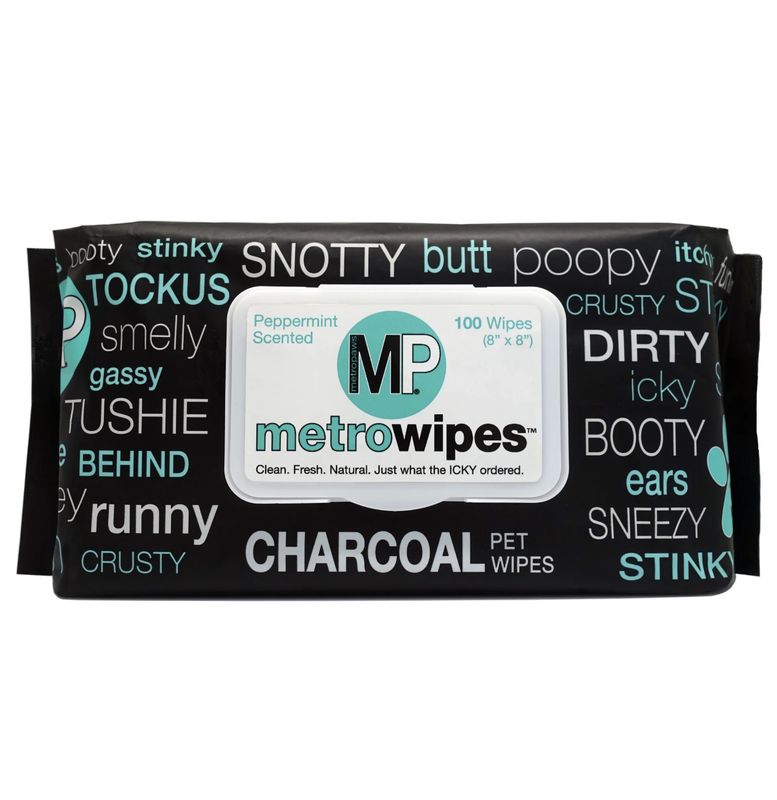 Metro Paws Pet Wipes Charcoal Peppermint
