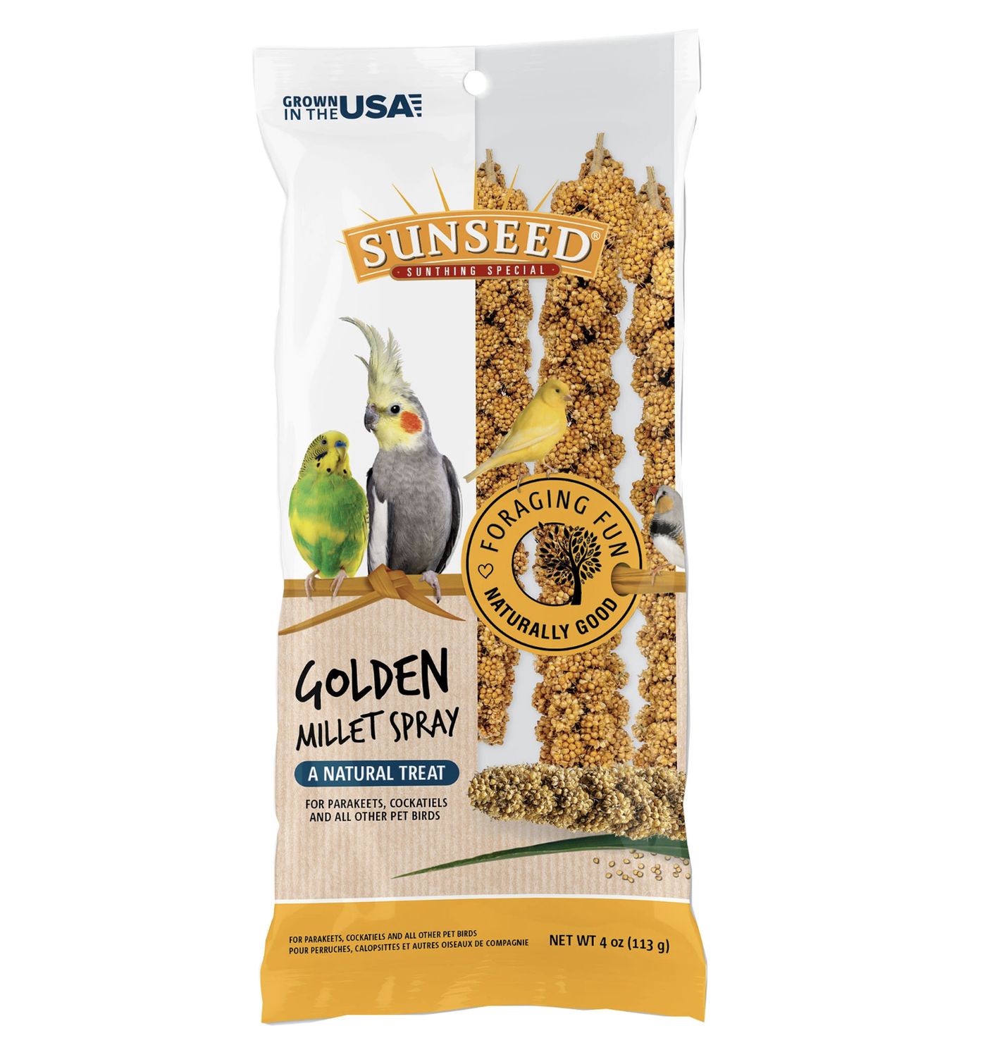 Sunseed Golden Millet Spray, Size: 4oz