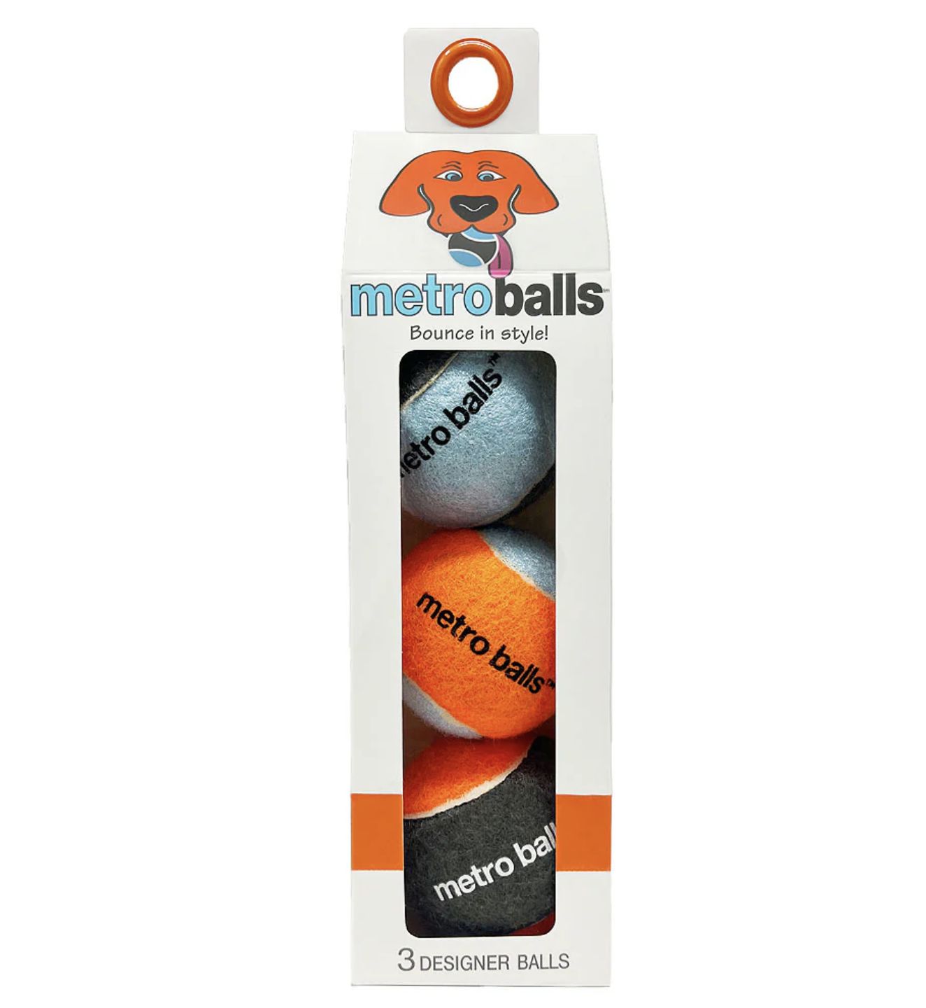 Metro Paws Tennis Balls 3ct, Color: Orange