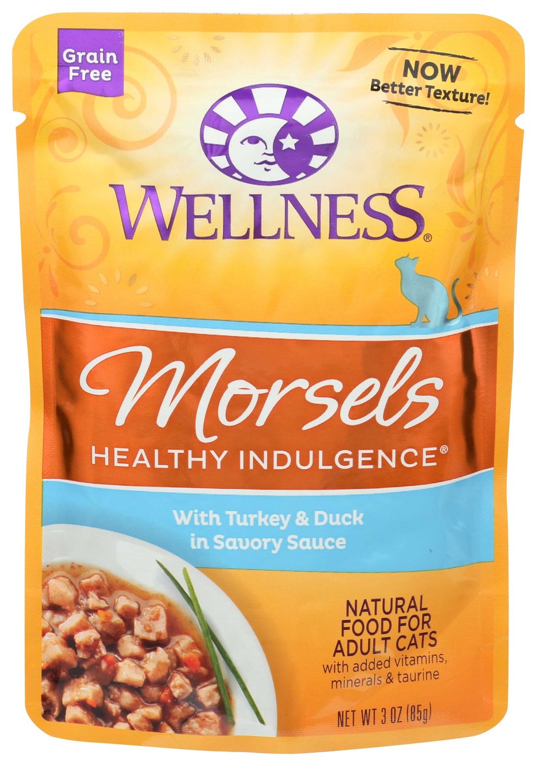 Wellness Cat Morsels Turkey &amp; Duck 3oz, Amount: single
