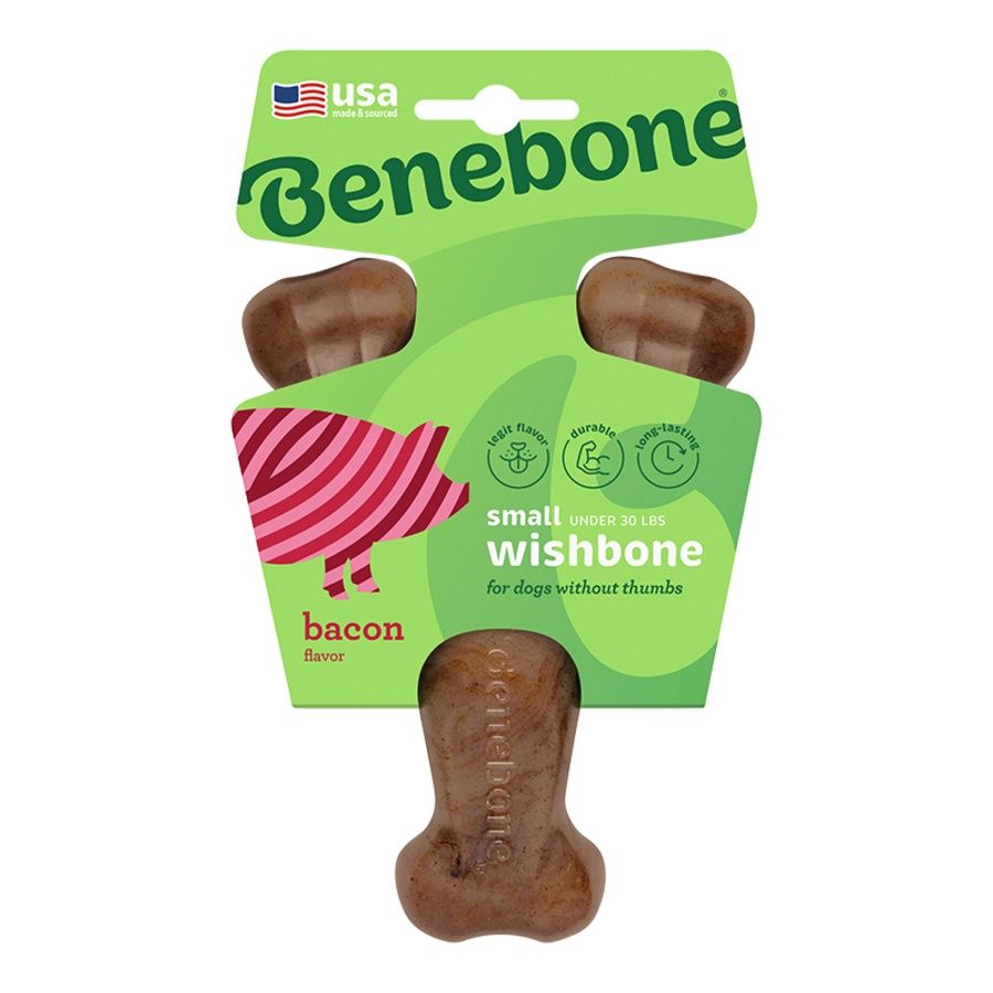 Benebone Dog Wishbone Bacon, Size: Small