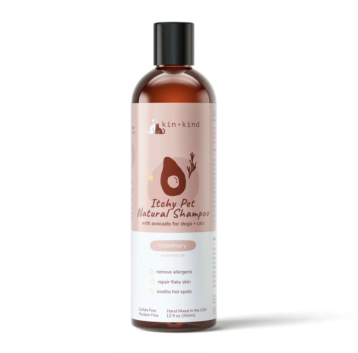 kin+kind Dog &amp; Cat Itchy Pet Shampoo Rosemary 12oz
