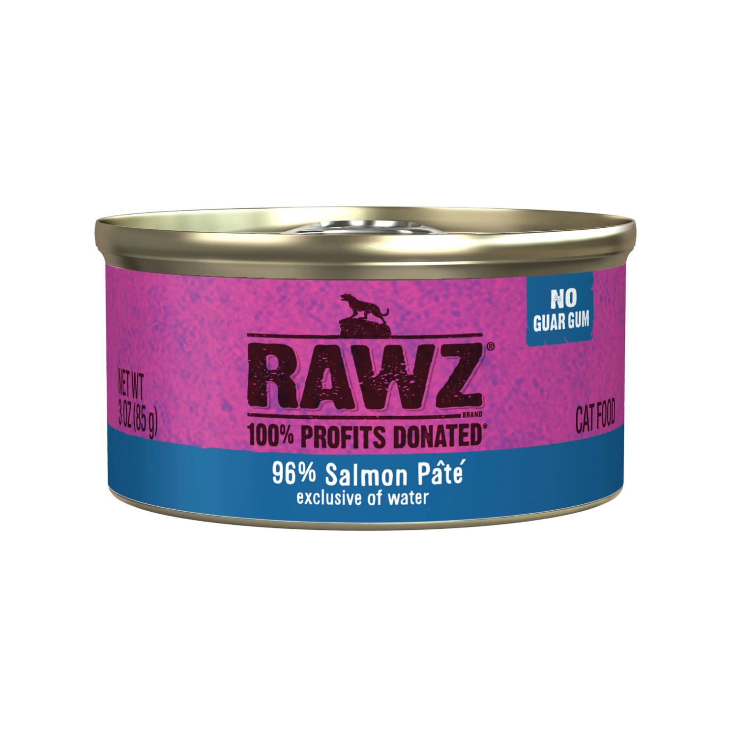 Rawz Cat 96% Salmon Pate, Size: 3oz