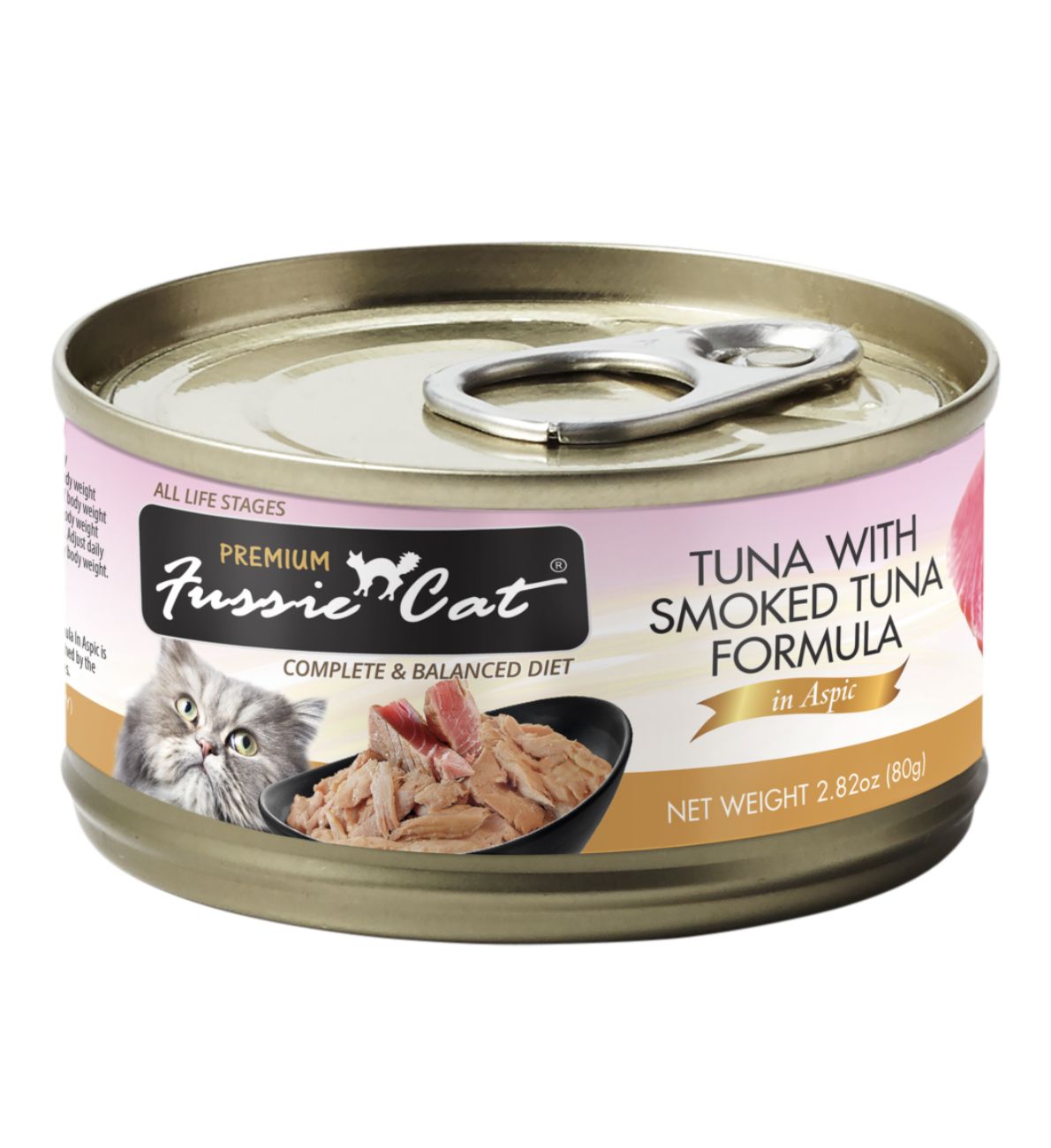 Fussie Cat Premium Tuna &amp; Smoked Tuna in Aspic Can 2.82oz