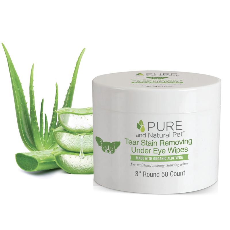 Pure &amp; Natural Dog Tear Stain Removing Under Eye Wipes 50ct