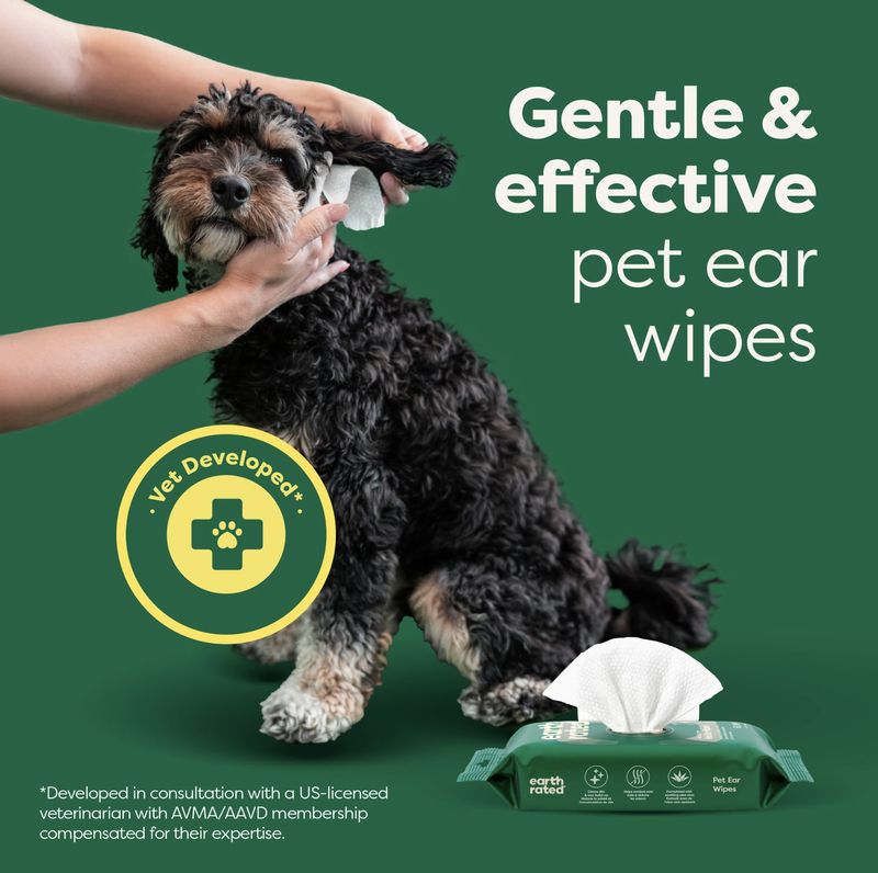 Earth Rated Dog Ear Wipes 60 Count