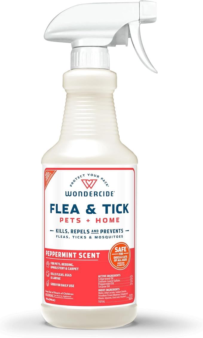 Wondercide Dog &amp; Cat Peppermint Home &amp; Pet Flea &amp; Tick Spray, Size: 16oz