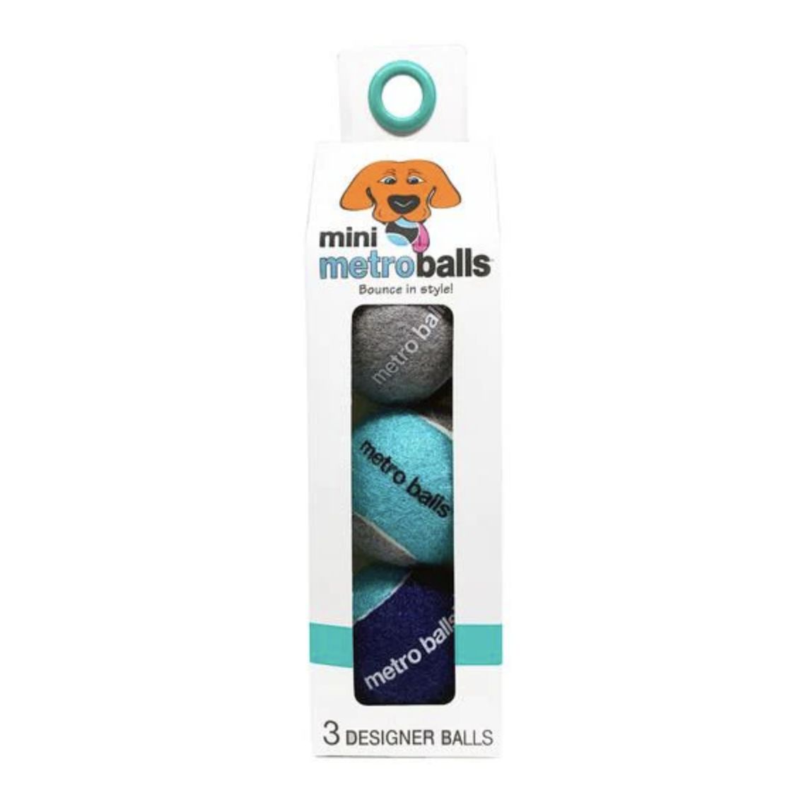 Metro Paws Mini Tennis Balls 3ct, Color: Seafoam