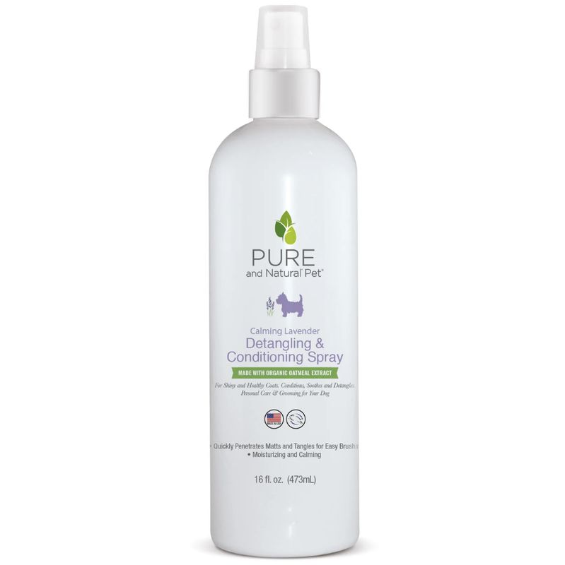 Pure &amp; Natural Dog Calming Lavender Detangling &amp; Conditioning Spray 16oz