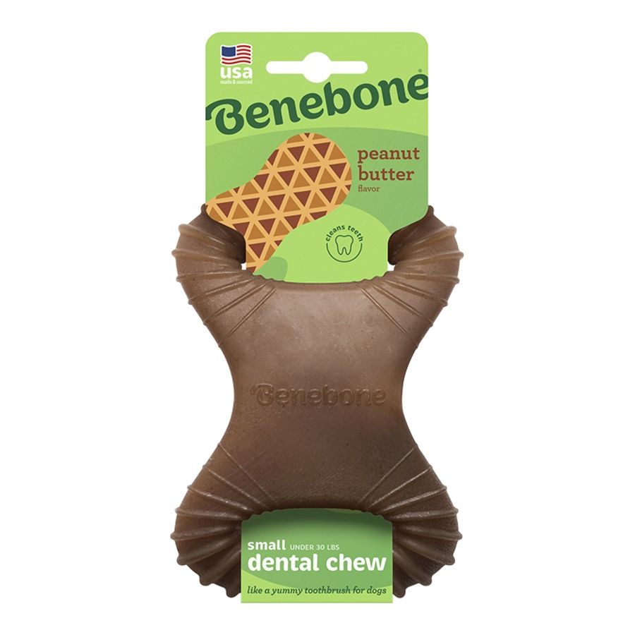 Benebone Dog Dental Chew Peanut Butter, Size: Small