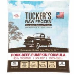 Tuckers Dog Frozen Raw Pork, Beef &amp; Pumpkin Formula, Size: 3lb
