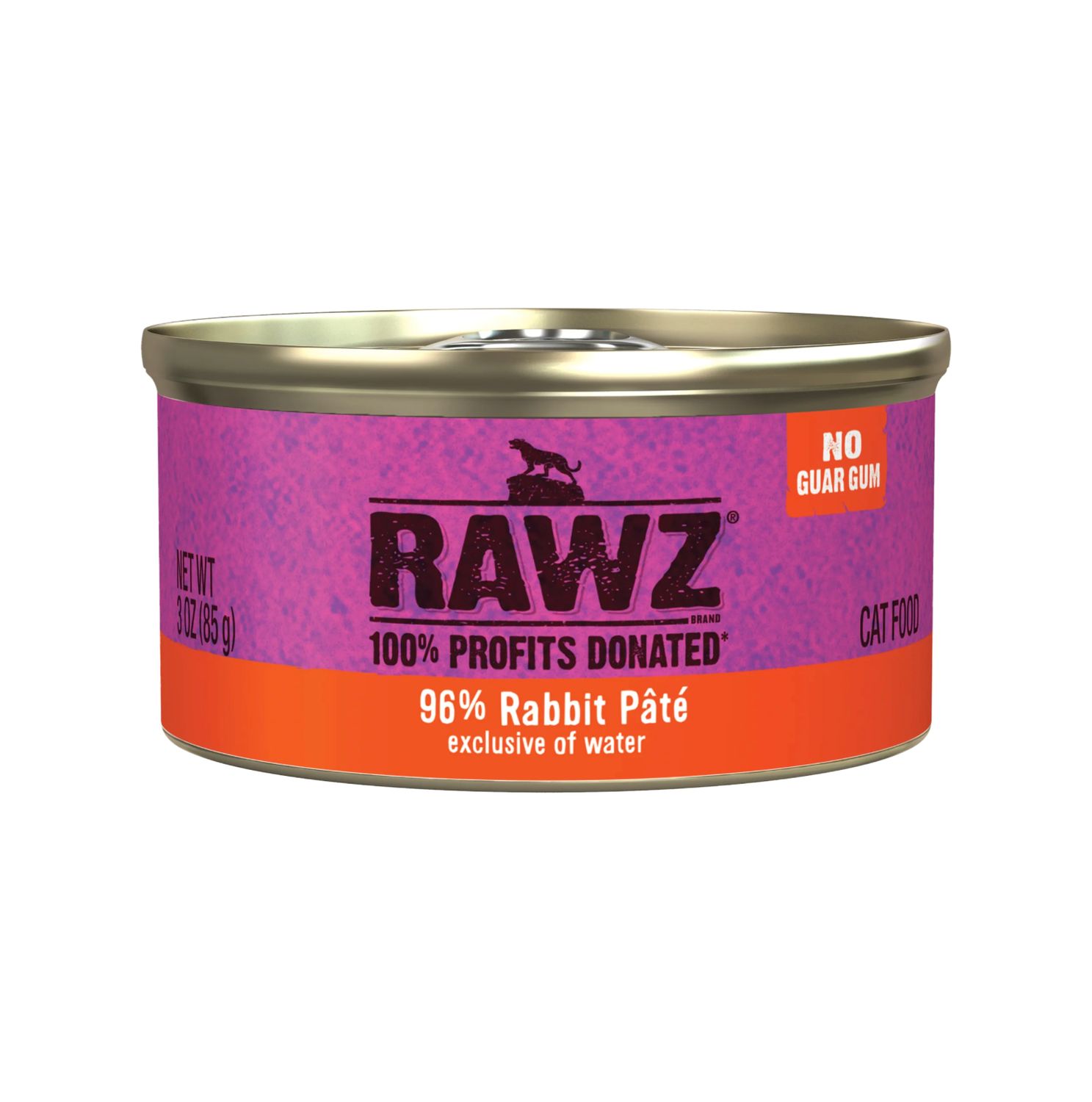 Rawz Cat 96% Rabbit Pate, Size: 3oz