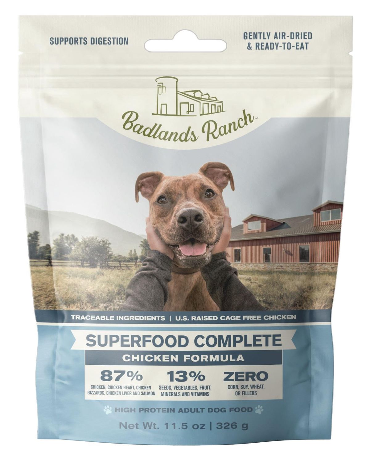 Badlands Ranch Dog Air Dried Superfood Complete Chicken, Size: 11.5oz