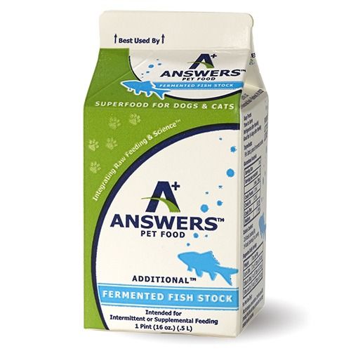 Answers Frozen Power Pours Fish Stock, Size: Pint
