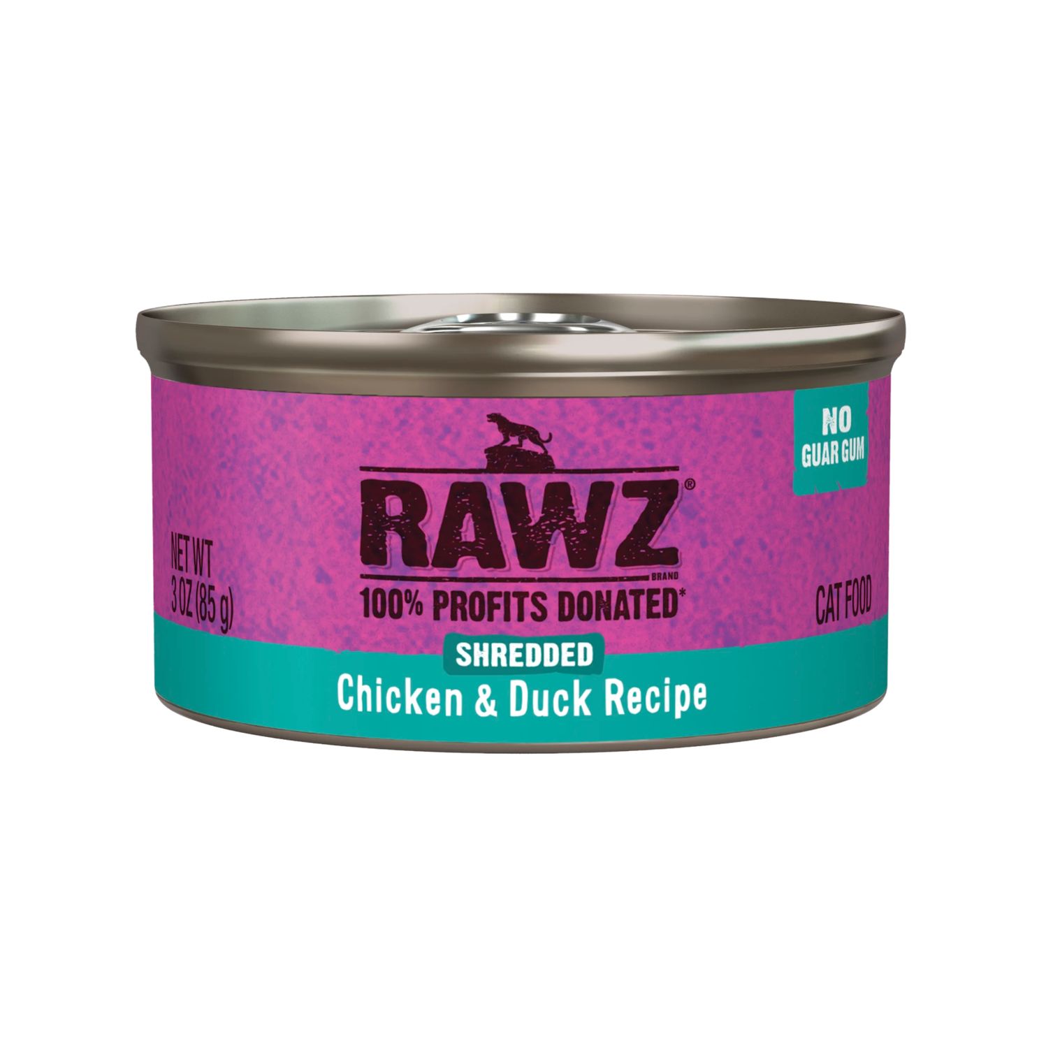 Rawz Cat Shredded Chicken &amp; Duck Recipe, Size: 3oz
