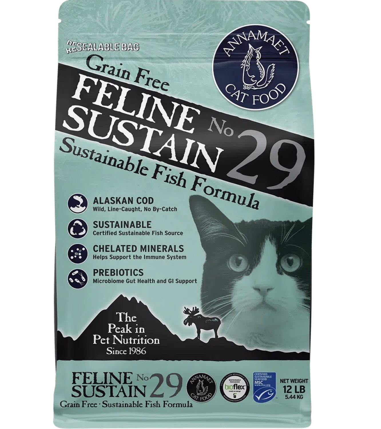 Annamaet Cat Grain Free Feline Sustain, Size: 4lb